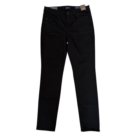 J. Jill Denim Authentic Fit Slim Ankle Jeans Women's 2 Black 5 Pockets New NWT - Picture 1 of 7
